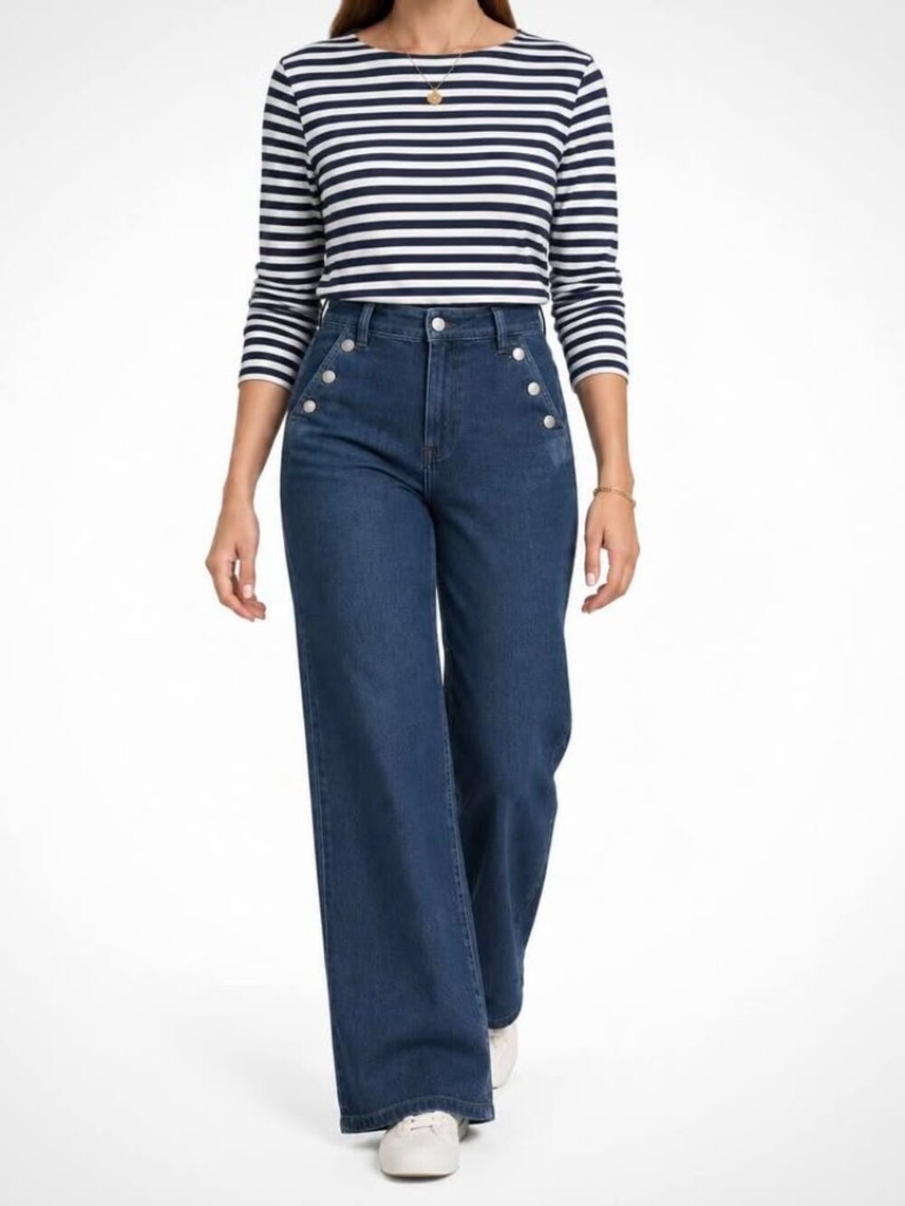 GAP Dark Wash Wide Leg City Chic Elevated Classic Sailor Trouser Jeans size 30